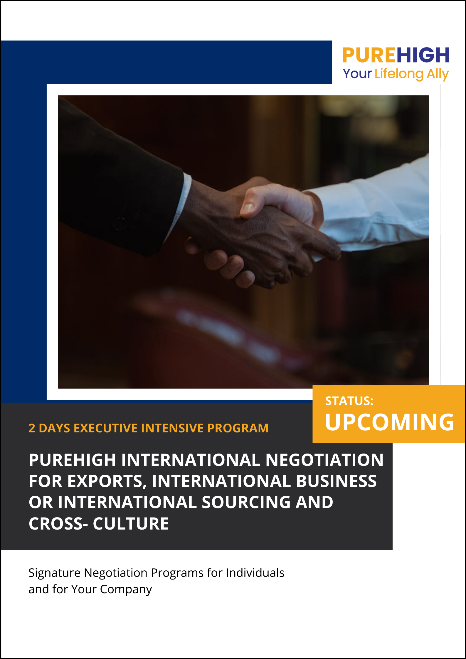 PureHigh International Negotiation for Exports, International Business or International Sourcing and Cross- Culture